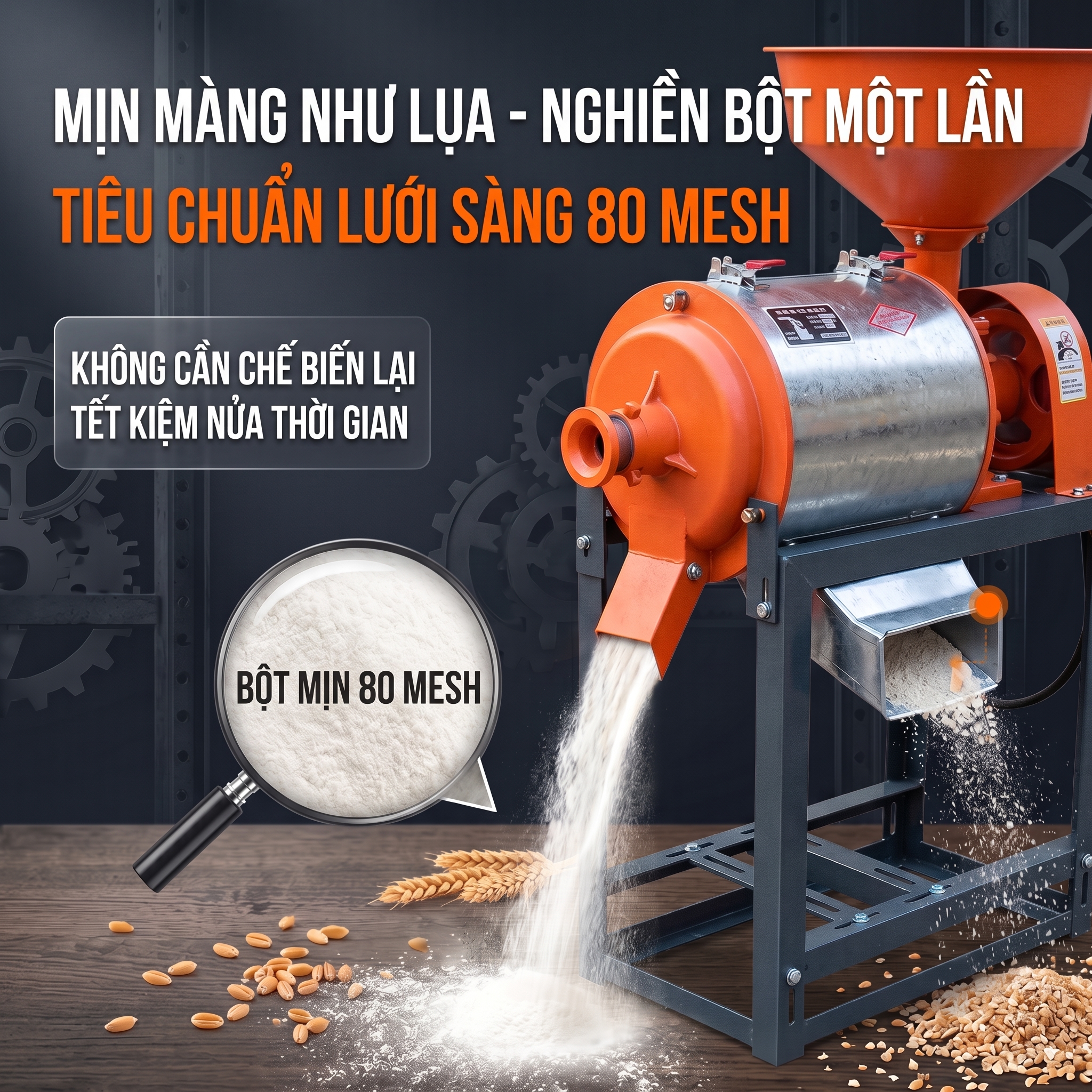Type 180 multi-functional flour mill and grain grinder